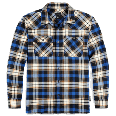 Outdoor UK Men's Feedback Flannel Shirt Classic Blue Plaid