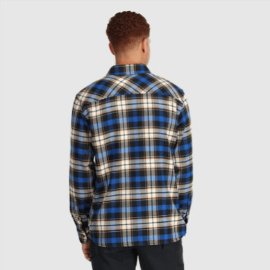 Outdoor UK Men's Feedback Flannel Shirt Classic Blue Plaid