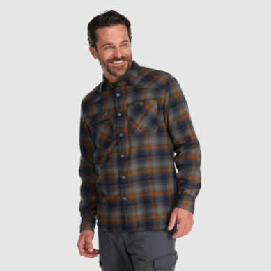 Outdoor UK Men's Feedback Flannel Shirt Loden Plaid