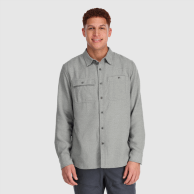 Outdoor UK Men's Feedback Flannel Shirt Pewter