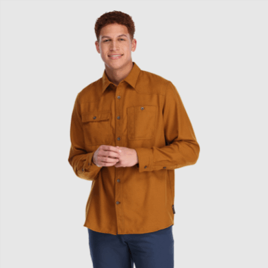 Outdoor UK Men's Feedback Flannel Shirt Saddle