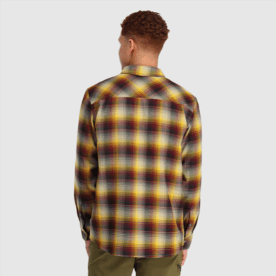 Outdoor UK Men's Feedback Flannel Shirt Sand Plaid