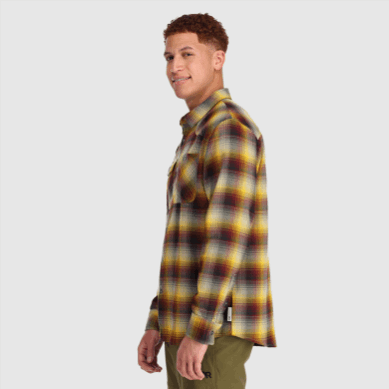 Outdoor UK Men's Feedback Flannel Shirt Sand Plaid