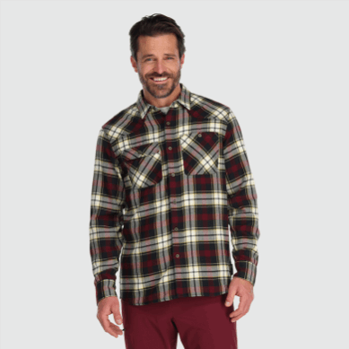 Outdoor UK Men's Feedback Flannel Shirt Kalamata Plaid