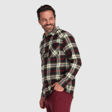 Outdoor UK Men's Feedback Flannel Shirt Kalamata Plaid