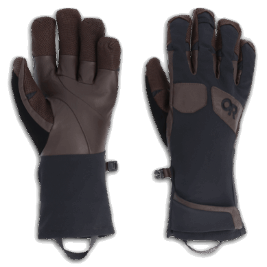 Outdoor UK Men's Extravert Gloves Black/Chocolate Natural