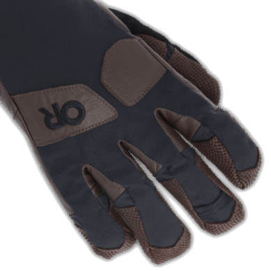 Outdoor UK Men's Extravert Gloves Black/Chocolate Natural