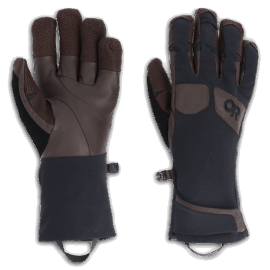Outdoor UK Men's Extravert Gloves Black/Chocolate Natural