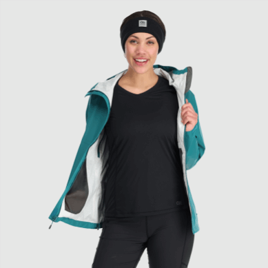 Outdoor UK Women's Apollo Rain Jacket Deep Lake