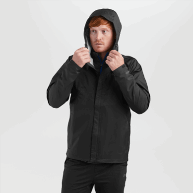 Outdoor UK Men's Apollo Rain Jacket Black