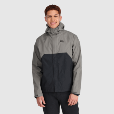 Outdoor UK Men's Apollo Rain Jacket Black/Pewter