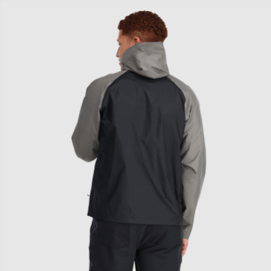 Outdoor UK Men's Apollo Rain Jacket Black/Pewter