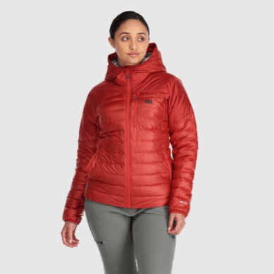 Outdoor UK Women's Helium Down Hoodie Cranberry