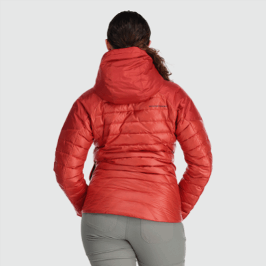 Outdoor UK Women's Helium Down Hoodie Cranberry