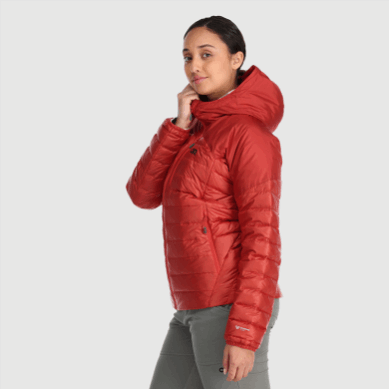 Outdoor UK Women's Helium Down Hoodie Cranberry