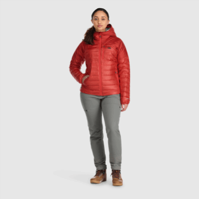 Outdoor UK Women's Helium Down Hoodie Cranberry