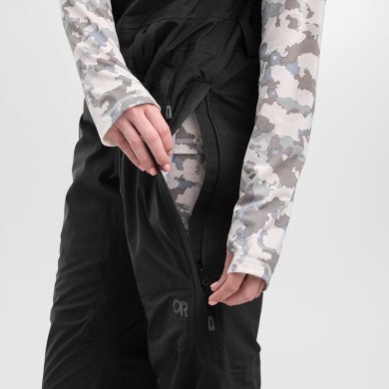 Outdoor UK Women's Carbide Bibs Solid Black