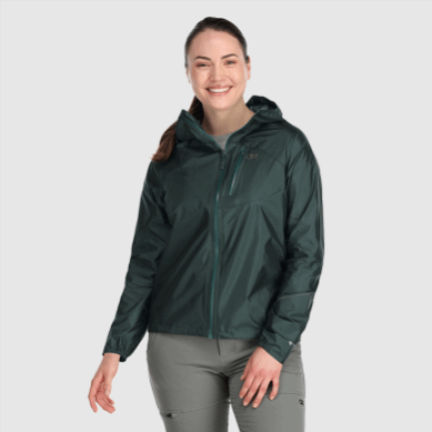 Outdoor UK Women's Helium Rain Jacket Treeline