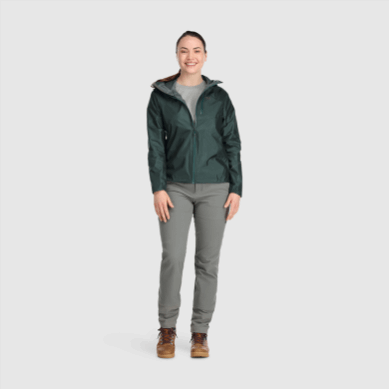 Outdoor UK Women's Helium Rain Jacket Treeline