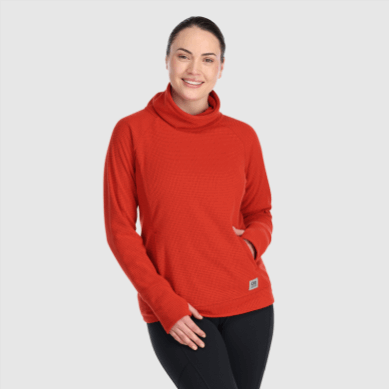 Outdoor UK Women's Trail Mix Cowl Pullover Cranberry