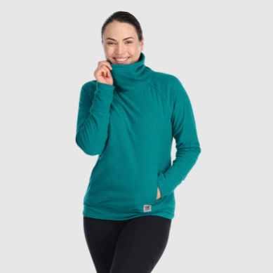 Outdoor UK Women's Trail Mix Cowl Pullover Deep Lake