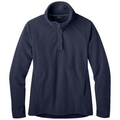 Outdoor UK Women's Trail Mix Snap Pullover Naval Blue