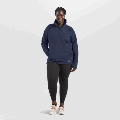 Outdoor UK Women's Trail Mix Snap Pullover Naval Blue