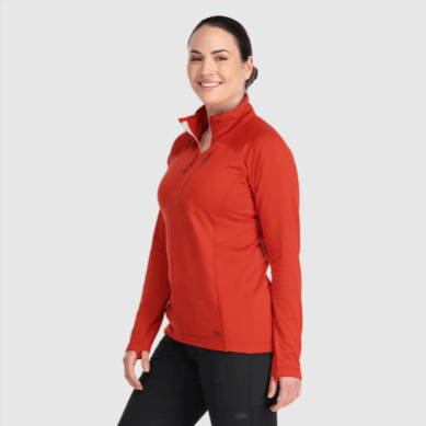 Outdoor UK Women's Vigor Quarter Zip Cranberry