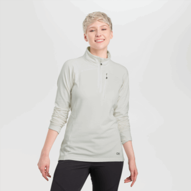 Outdoor UK Women's Vigor Quarter Zip Snow
