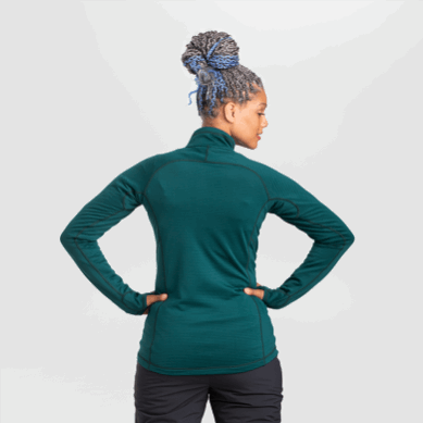 Outdoor UK Women's Vigor Quarter Zip Treeline