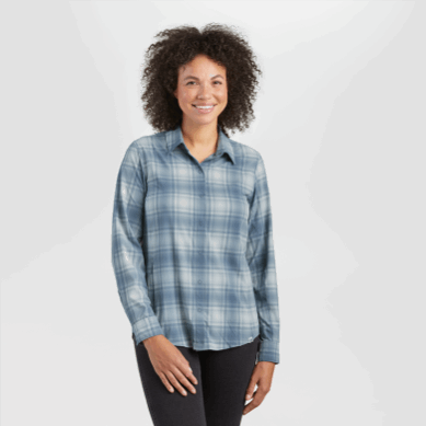 Outdoor UK Women's Astroman L/S Sun Shirt Nimbus Plaid
