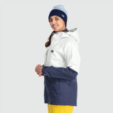 Outdoor UK Women's Carbide Jacket-Plus Snow/Naval Blue