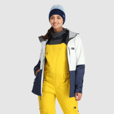 Outdoor UK Women's Carbide Jacket-Plus Snow/Naval Blue