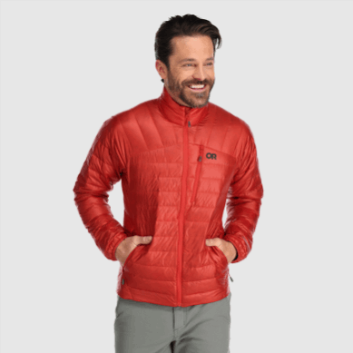 Outdoor UK Men's Helium Down Jacket Cranberry
