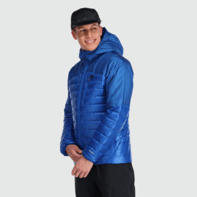 Outdoor UK Men's Helium Down Hoodie Classic Blue
