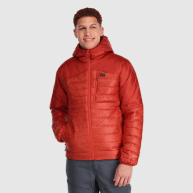 Outdoor UK Men's Helium Down Hoodie Cranberry