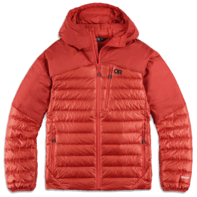Outdoor UK Men's Helium Down Hoodie Cranberry