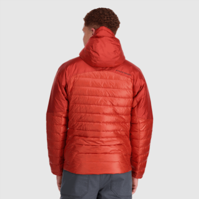 Outdoor UK Men's Helium Down Hoodie Cranberry