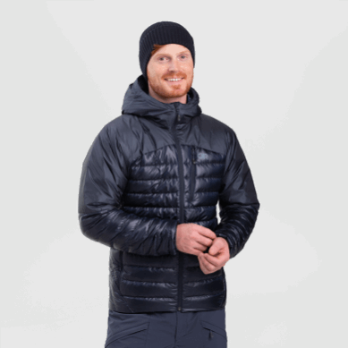 Outdoor UK Men's Helium Down Hoodie Naval Blue