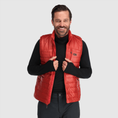 Outdoor UK Men's Helium Down Vest Cranberry