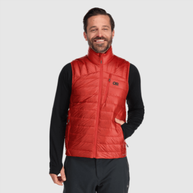 Outdoor UK Men's Helium Down Vest Cranberry