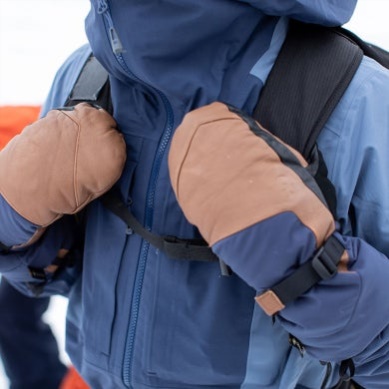 Outdoor UK Carbide Sensor Mitts Naval Blue/Saddle