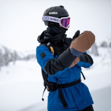 Outdoor UK Carbide Sensor Mitts Naval Blue/Saddle