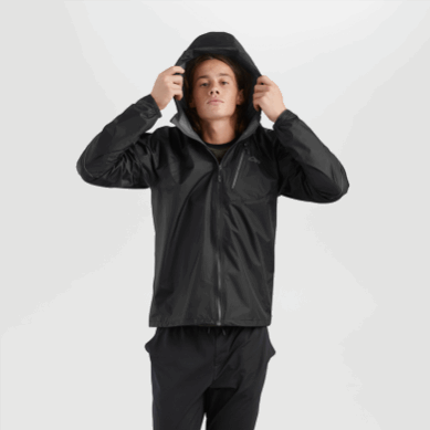 Outdoor UK Men's Helium Rain Jacket Black