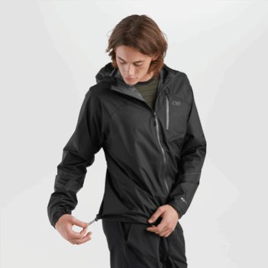Outdoor UK Men's Helium Rain Jacket Black
