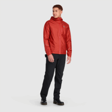 Outdoor UK Men's Helium Rain Jacket Cranberry