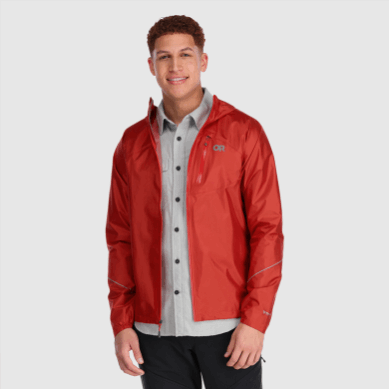 Outdoor UK Men's Helium Rain Jacket Cranberry