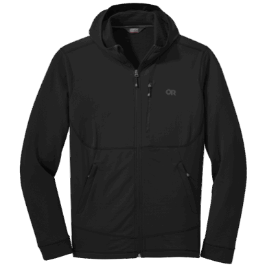 Outdoor UK Men's Vigor Full Zip Hoodie Black
