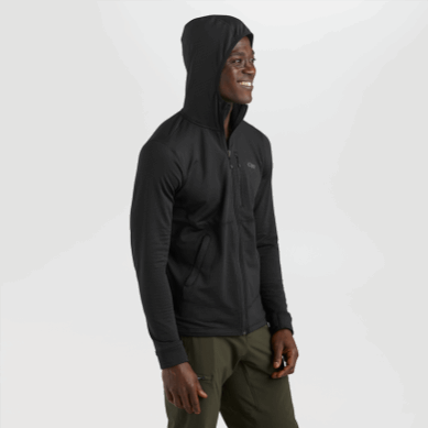 Outdoor UK Men's Vigor Full Zip Hoodie Black