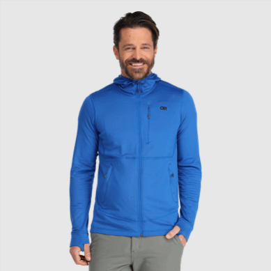 Outdoor UK Men's Vigor Full Zip Hoodie Classic Blue